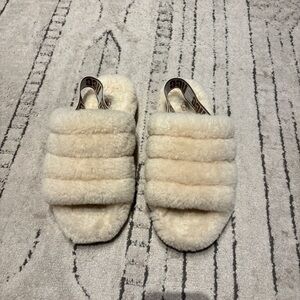 UGG Cream Plush Slippers
